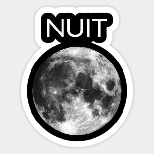 NIGHT and moon (Nuit et la lune) Sticker